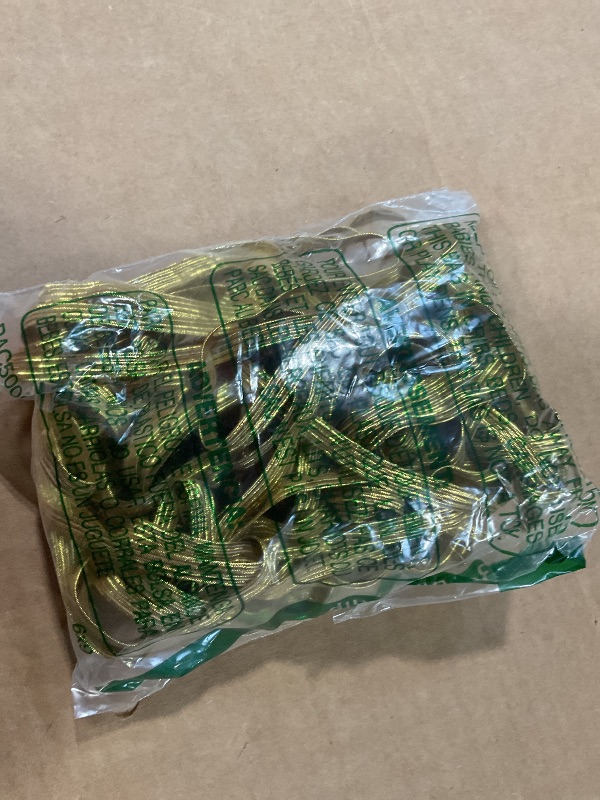 Photo 1 of 22 Yards 1/4 Inch Width Gold Elastic Band Glitter Metallic Flat Elastic Strap Braided Elastic Band for Sewing and Crafting