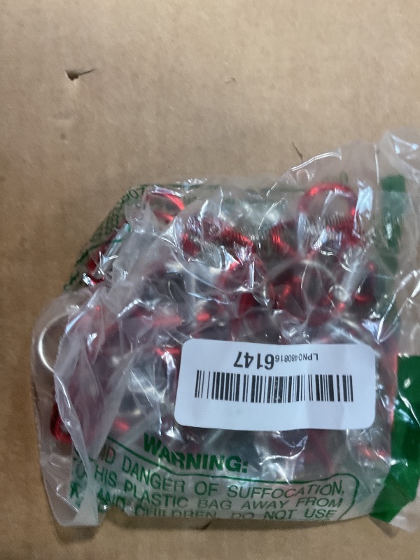 Photo 1 of 20 pcs Carabiner Clip Keychain 1.8" Aluminum D-Ring Spring Keychains Hooks Small Keychain Carabiners Clip Set for Camping Mini Lock Hooks Snap Link Durable Improved Design Carabineer (Red)