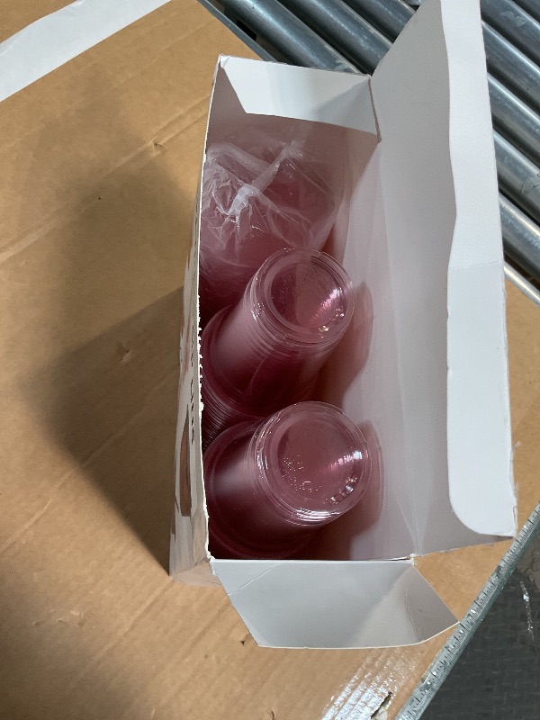 Photo 1 of 12oz Disposable Stemless Glasses With Strawless Sip Lids,PET Solo Disposable Cups ,Party Clear Plastic Wine Glasses for Parties Birthday,Wedding,Meeting,Christmas Party Supplies. (50, Pink)