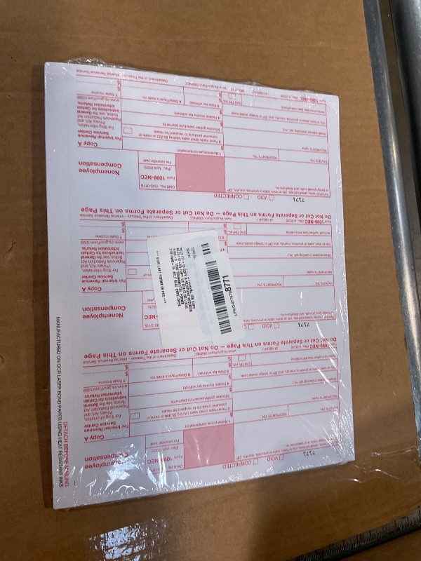 Photo 1 of 1099 NEC Tax Forms 2025 with Envelopes, 4 Part 15 Pack Tax Forms Kit and 15 Self-Seal Envelopes –Great for QuickBooks and Accounting Software, Value Pack for Business - Made in The USA - 15-Pack