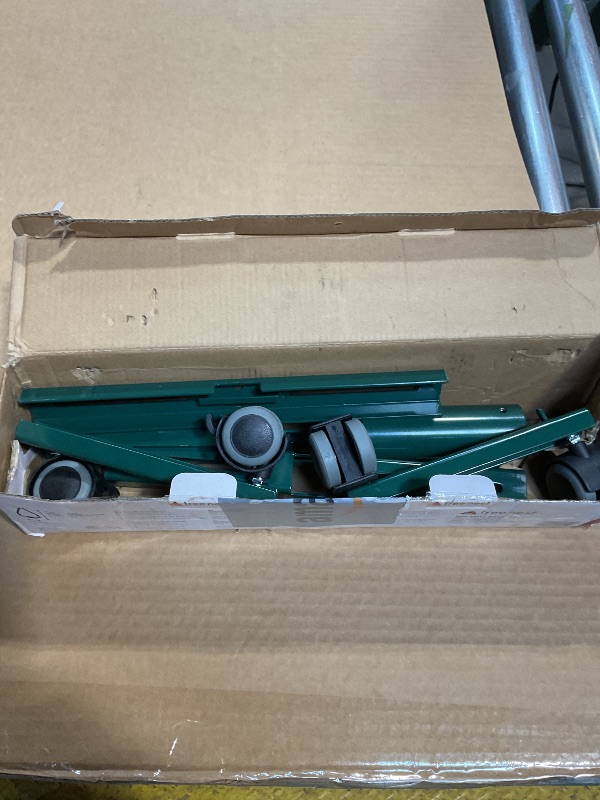 Photo 1 of Christmas Tree Stand Base with Wheels Movable Fake Tree Holder for 6ft Artificial Plant Taxi no Tree Collar or Skirt (Green)