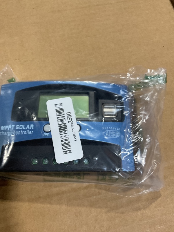 Photo 1 of 60A MPPT Solar Charge Controller, 12V/ 24V Solar Panel Battery Intelligent Regulator with Dual USB Port, LCD Display and Timer Setting ON/Off Hours