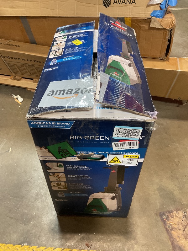 Photo 1 of *** USED***BISSELL® Big Green® Professional Carpet Cleaner with XL DirtLifter PowerBrush, 9-inch Long Reach Hose, 6-inch Tough Stain Tool, Includes BISSELL PRO MAX Formula with Stain Protect Technology