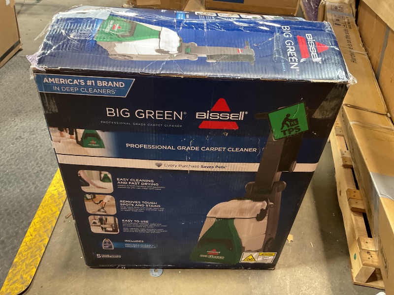 Photo 1 of *** USED***BISSELL® Big Green® Professional Carpet Cleaner with XL DirtLifter PowerBrush, 9-inch Long Reach Hose, 6-inch Tough Stain Tool, Includes BISSELL PRO MAX Formula with Stain Protect Technology