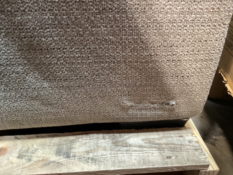 Photo 1 of *** USED, DIRTY FROM TRANSPORT, DAMAGED***Signature Design by Ashley Mahoney Contemporary 2-in-1 Tufted Sofa Sleeper with Folding Gel Memory Foam Mattress, Full, Beige