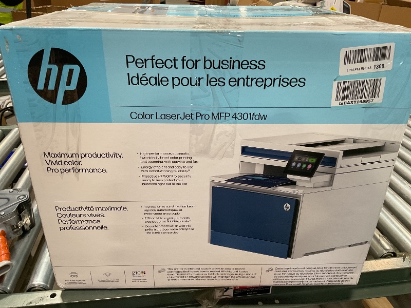 Photo 1 of *** USED ***HP Color LaserJet Pro MFP 4301fdw Wireless All-in-One Color Laser Printer, Scanner, Copier, Fax, Best-for-Office