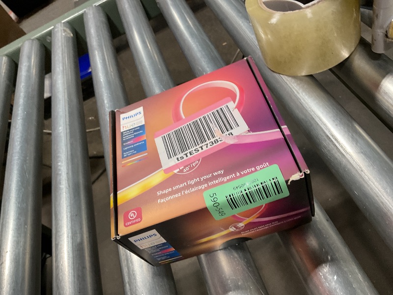 Photo 1 of ***MISSING ASSEMBLY PIECES*** Philips Hue Indoor 3-Foot Smart LED Light Strip Extension - Flowing Multicolor Effect - Requires Base Kit - 1 Pack - Control with Hue App - Works with Alexa, Google Assistant and Apple HomeKit