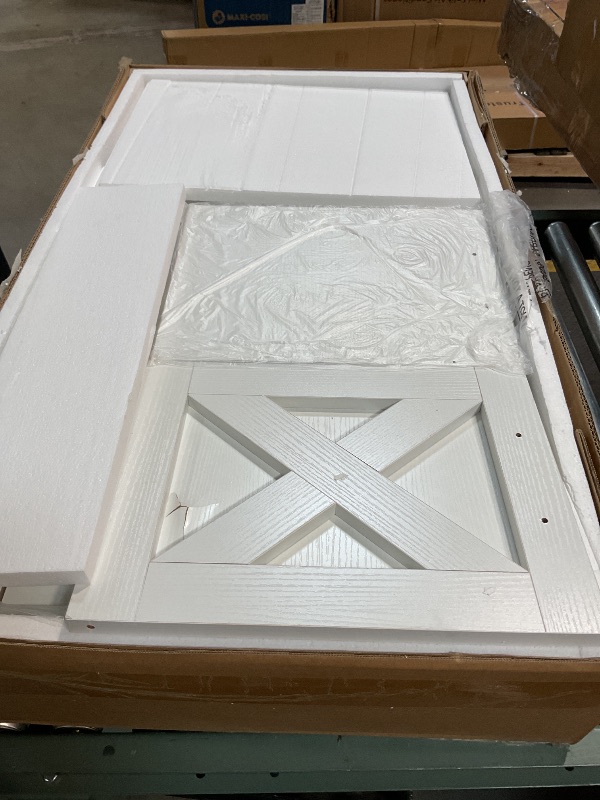 Photo 1 of *** MINOR DAMAGE TO DOOR ***DWVO Heavy Duty Metal Aquarium Stand with Power Outlets, Cabinet for Fish Tank Accessories Storage - Suitable for 40-50 Gallon Fish Tank Stand, Turtle, Reptile Terrarium, 660LBS Capacity, White