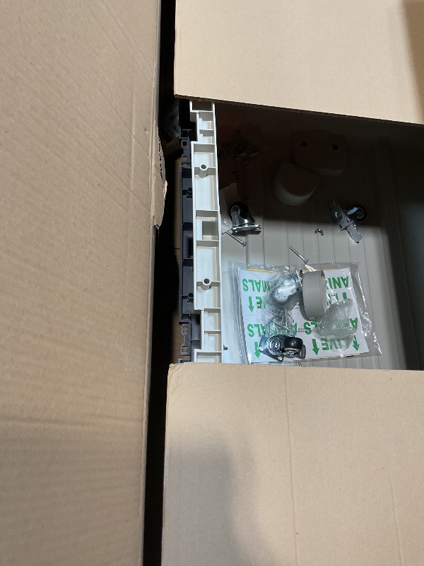 Photo 1 of *** SCREWS MAY BE MISSING *** SportPet Designs Plastic Kennels Rolling Plastic Airline Approved Wire Door Travel Dog Crate, XXX-Large, Gray