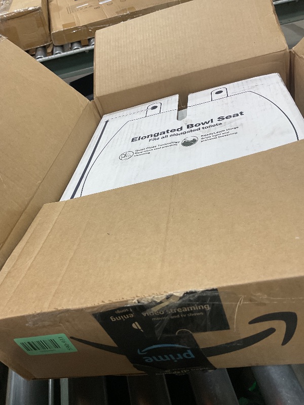 Photo 1 of **MAJOR DAMAGE TO CONNECTION PIECE. SELLING FOR PARTS**KOHLER 20110-0 Brevia, Slow Close Toilet Seat, Elongated Toilet Seat, Grip-Tight Bumpers Quick-Attach Hardware, White
