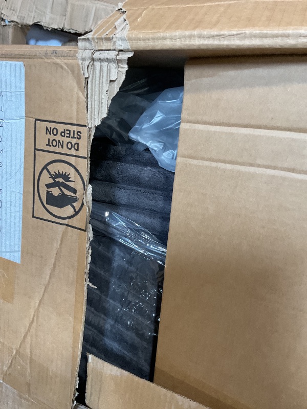 Photo 1 of **SELLING FOR PARTS AS PARTIAL SET. ONE OF THREE BOXES**Vesgantti 108" Modular Sectional Sofa, Comfy Cloud Couch with Movable Ottoman Deep Seat Corduroy L Shaped Modular Sofa, Sectional Couches for Living Room, Bedroom and Apartment, Gray