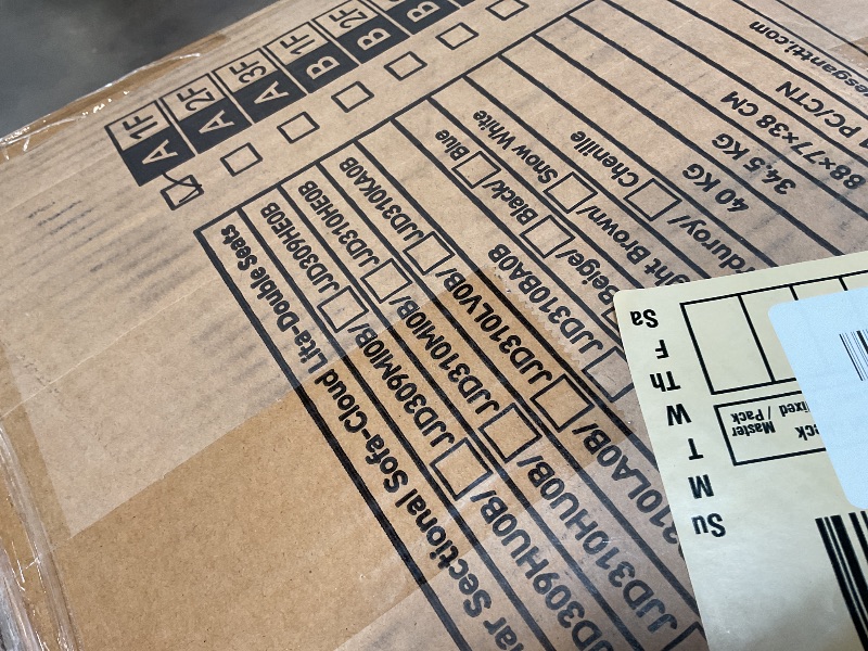 Photo 1 of **SELLING FOR PARTS AS PARTIAL SET. ONE OF THREE BOXES**Vesgantti 108" Modular Sectional Sofa, Comfy Cloud Couch with Movable Ottoman Deep Seat Corduroy L Shaped Modular Sofa, Sectional Couches for Living Room, Bedroom and Apartment, Gray