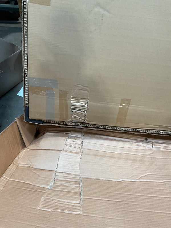 Photo 1 of **TEAR DAMAGE**Barrington Charleston 10 Player Folding Poker Table, Oval Card Table, Casino Style Tournament Poker Table with Padded Rails and Cup Holders