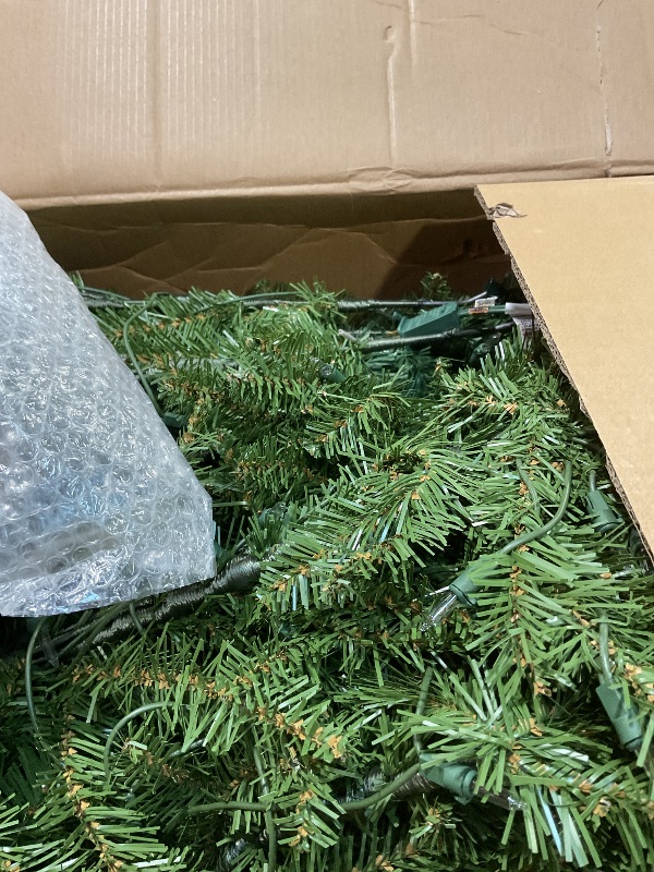 Photo 1 of **2 BOXES**National Tree Company 12 ft Pre-Lit Dunhill Fir Artificial Christmas Tree, 1,500 Clear Lights, 7,794 Tips, Includes Stand, Green
