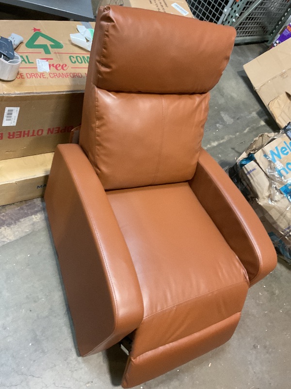 Photo 1 of **SCRAPE. MISSING A LEG**BestMassage | Recliner Chair | No Massage Function | Pu Tan | with Lumbar Support, Adjustable Push Back, Wide Armrests, Footrest & Padded Seat | Easy Assembly | for Living Room, Home Theatre