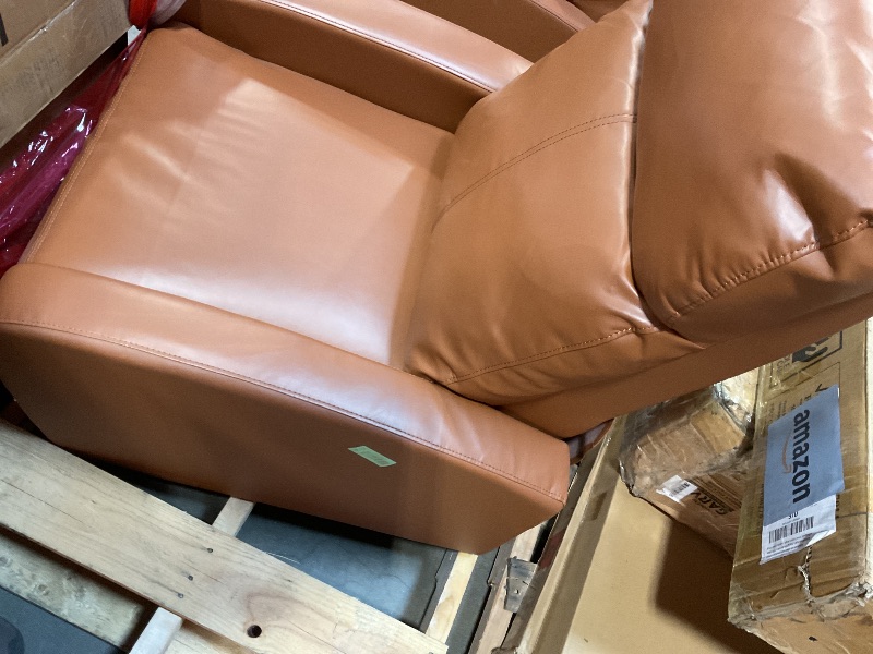Photo 1 of **2 DAMAGED LEGS**BestMassage | Recliner Chair | No Massage Function | Pu Tan | with Lumbar Support, Adjustable Push Back, Wide Armrests, Footrest & Padded Seat | Easy Assembly | for Living Room, Home Theatre