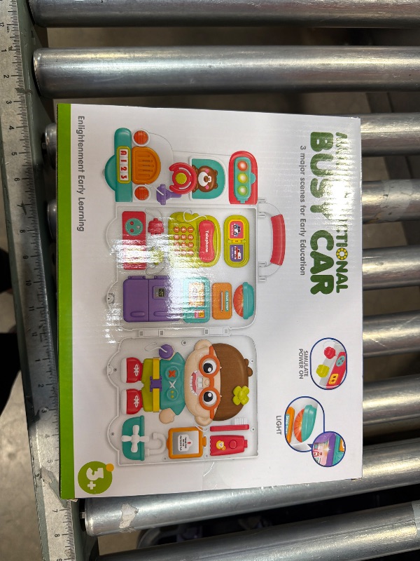 Photo 1 of **POSSIBLY NEEDS BATTERIES *** 54-in-1 English & Spanish Busy Board Montessori Toys Gift for 1 2 Year Old Boys, Educational Montessori Toddler Boys Toys, Christmas Toys Gifts Toy for 1 Year Old Boy,1 2 Year Old Boy Toys Gifts
