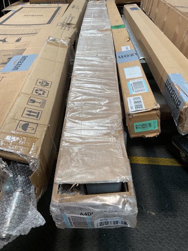 Photo 1 of *** HARDWARE KIT ONLY***SMARTSTANDARD Double 42"x84" Bypass Barn Door with 7FT Track Hardware Kit Included, Unfinished Solid Wood, DIY Support, A Simple Assembly is Required