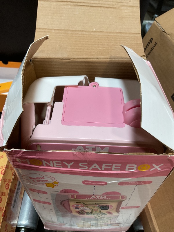 Photo 1 of (((Broken))))Rabbit ATM Piggy Bank for Girls with Automatic Bill Roller, Electronic Coin Bank with Simulated Card Slot & Facial Recognition, ATM Money Saving Box with Music Function for Kids(Pink)