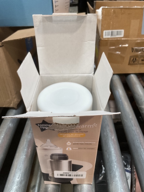 Photo 1 of **LID BROKEN FROM INSIDE** Tommee Tippee Portable Travel Baby Bottle and Food Warmer, Thermal Insulation, Stainless-Steel Flask with Leak-Proof Lid