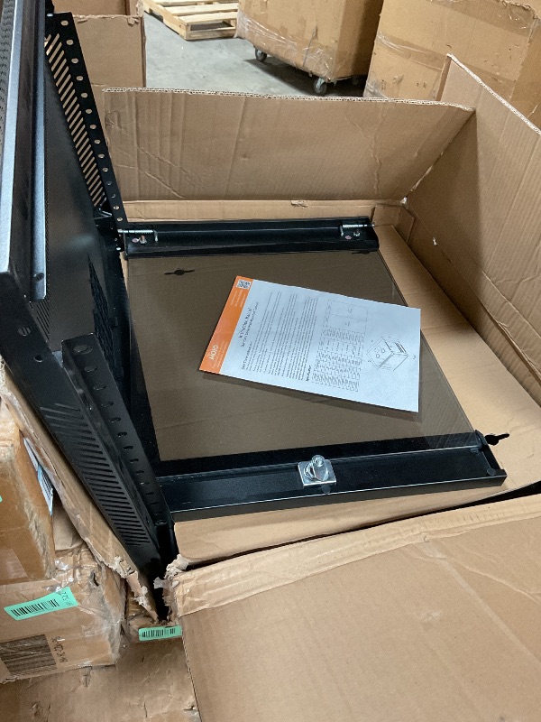 Photo 1 of **FOR PARTS ONLY/ MISSING ASSEMBLY PIECES** Tecmojo 9U Wall Mount Rack Cabinet, Heavy-Duty 176 Lbs High Load Capacity, 19” Enclosed Server Network Rack with Glass Door, 17.7” Deep – Elite Collection