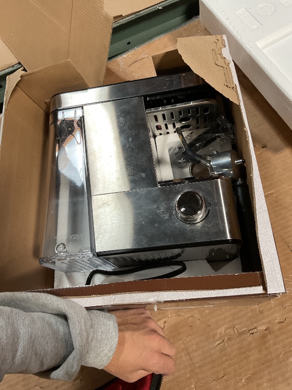 Photo 1 of **NON FUNCTIONAL** QJA Espresso Machine 20 Bar, Compact Espresso Maker with Milk Frother & Touchscreen for Home, Stainless Steel Coffee Machine with 57.5oz Removable Water Tank for Cappuccino, Latte, Silver