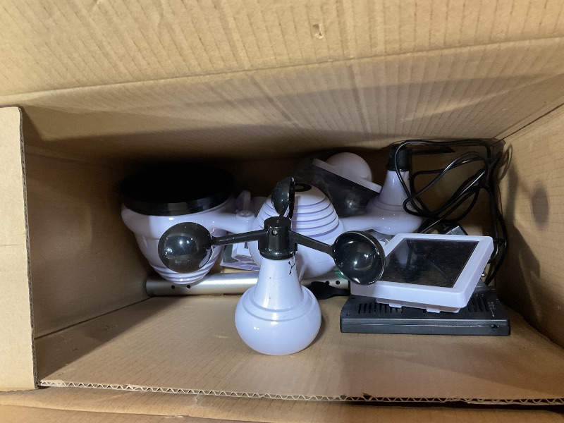 View 3 of **HAS 2 BROKEN PROPELLERS ** VEVOR YT60234 WiFi Weather Station 7-in-1, Weather Stations WiFi Indoor Outdoor, 7.5" Color Display for Weather Forecast, Temperature, Humidity, UV, Air Pressure, Wind Speed&Direction, Rain, Alarm