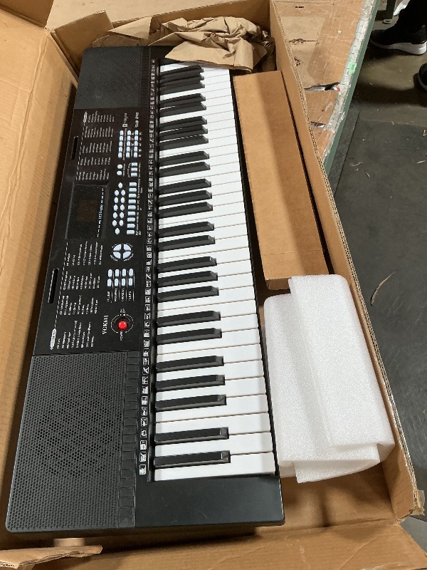 Photo 1 of **MISSING PARTS** Vangoa 61-Key Light-Up Keyboard Piano for Beginners, 350 Tones & Timbres, 3 Teaching Modes, With Microphone, Black