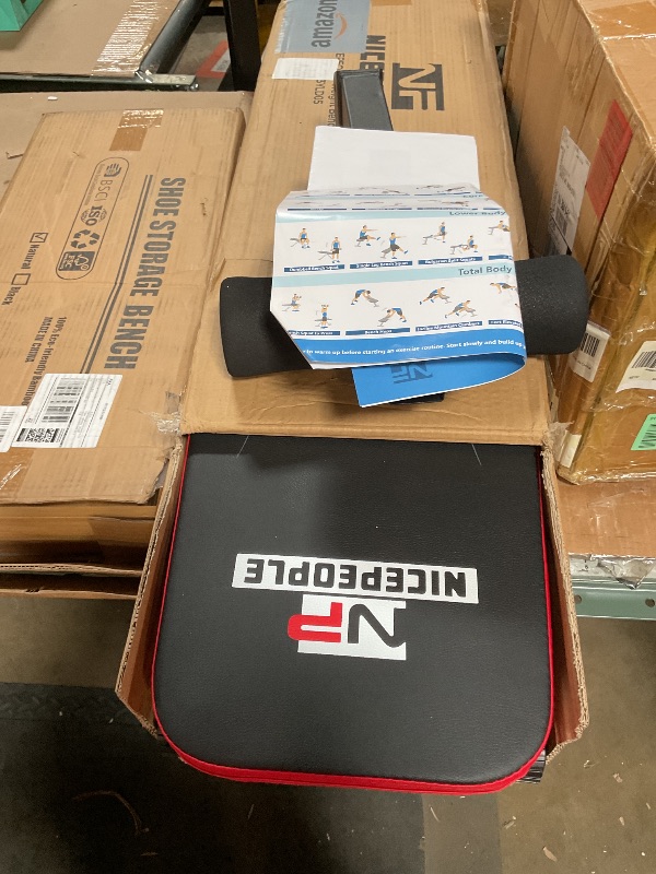 Photo 1 of **MISSING HARDWARE** DAMAGED TO BENCH** NICEPEOPLE Adjustable Weight Bench for Home Gym, 660LBS Capacity Workout Bench with 8 Backrests for Chest Shoulders Arms, Compact and Foldable Strength Bench for Small Space Apartment Room