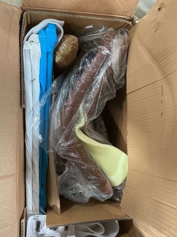 Photo 1 of ***PARTIAL SET/ ONLY 2 CHAIRS*** DUMOS 26 Inch Counter Height Bar Stools Set of 4, Modern Faux Leather High Barstools with Back and Metal Leg, Bar Chairs for Kitchen Island, Brown