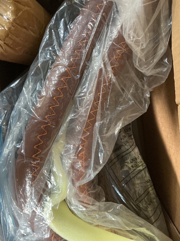 Photo 1 of ***PARTIAL SET/ ONLY 2 CHAIRS*** DUMOS 26 Inch Counter Height Bar Stools Set of 4, Modern Faux Leather High Barstools with Back and Metal Leg, Bar Chairs for Kitchen Island, Brown