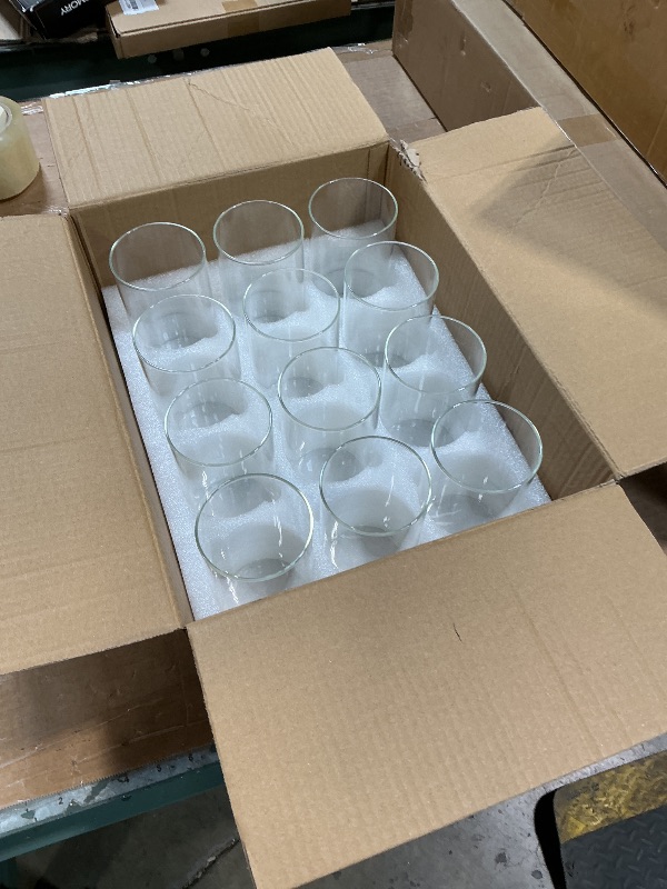 Photo 1 of 12pcs Glass Cylinder Vases for Centerpieces, 6 Inch Tall Flower Vase for Wedding Decorations, Hurricane Vases Floating Candle Holder for Table Centerpiece Wedding Home Décor