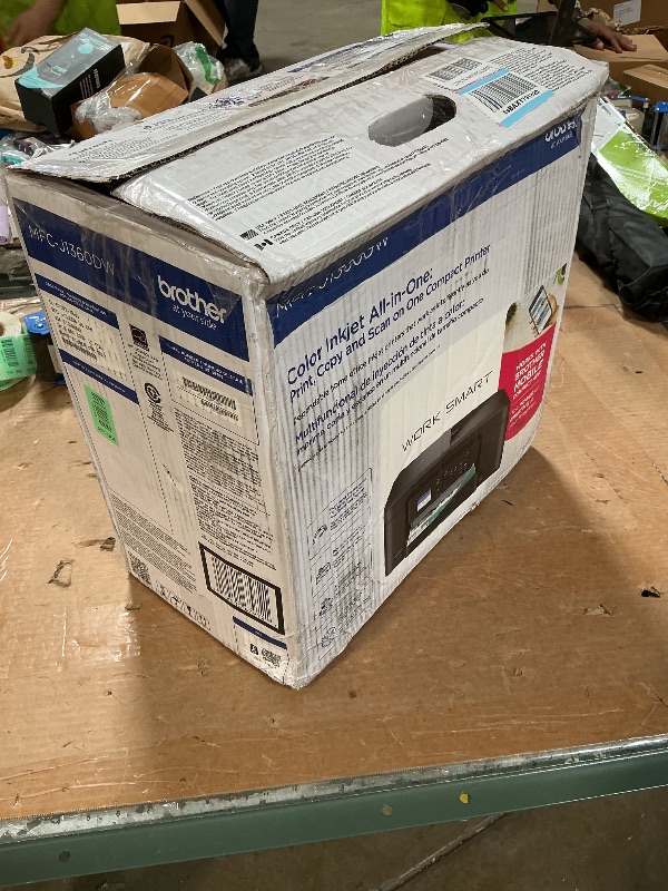 Photo 1 of ** DOES NOT CONNECT TO BLUETOOTH** Brother Work Smart 1360 Wireless Color Inkjet All-in-One Printer with Automatic Duplex Printing and 1.8” Color Display | Includes Refresh Subscription Trial(1) (MFC-J1360DW) (Uses LC501 Series Inks)