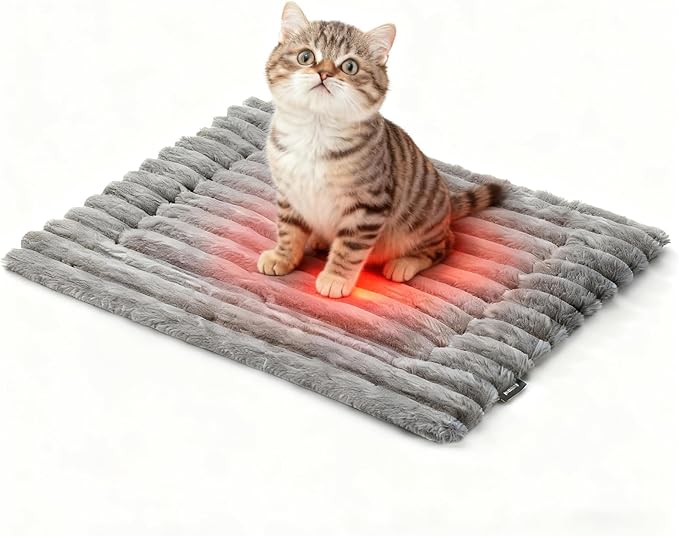Photo 1 of ***BEIGE***Self Warming Cat Bed, 24" x 18" Cat Heating Pad, Non-Slip & Washable, Extra Warm Pet Mat for Indoor Cats & Puppies