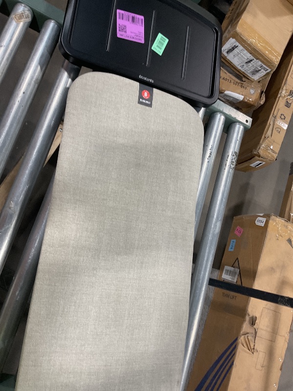 Photo 1 of **DIRT. MISSING FOOTCAP****Denim Gray with Black Frame (Non-Electric) Metal Fold Out (No Swivel) Ironing Board Size B (49 in. x 15 in.)