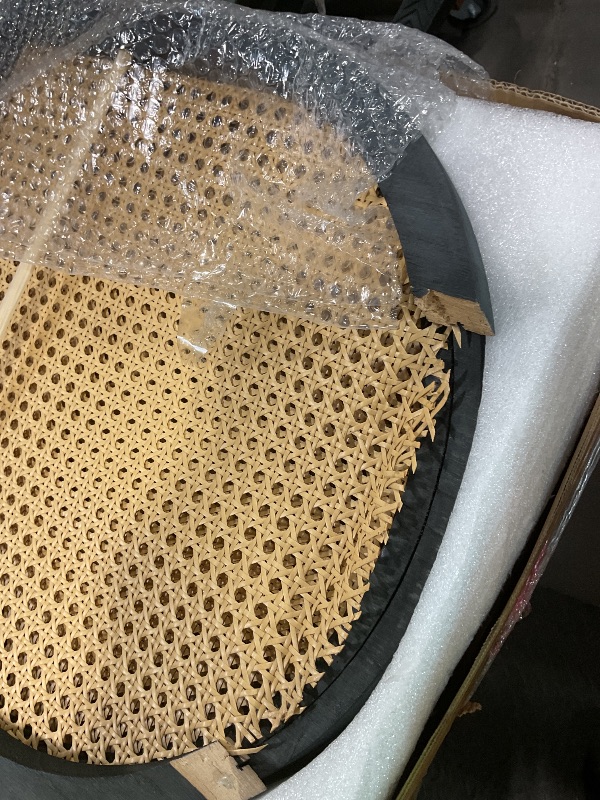 Photo 1 of **TOP OF ONE ARCH MAJOR DAMAGE**Furnnylane 4 Panel Rattan Room Divider with Book Shelf, 5.9 ft Tall Arched Top Folding Privacy Screen, Decorative Panel Screen with Premium Thickened Wood Frame for Home & Office (70.9" H x 70.9" W)