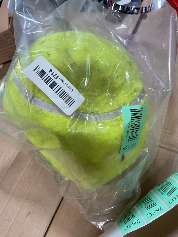View 2 of **DIRT**Banfeng Big Tennis Ball for Dogs, Giant Dog Tennis Ball Toy Large Outdoor Sports Gift for Small Medium Large Dog (Yellow, 9.5 inch)