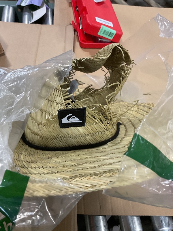 Photo 1 of **MAJOR DAGE. SELLING FOR PRT**Quiksilver mens Pierside Straw Lifeguard Beach Straw Sun Hat, Natural/Black, Small-Medium US