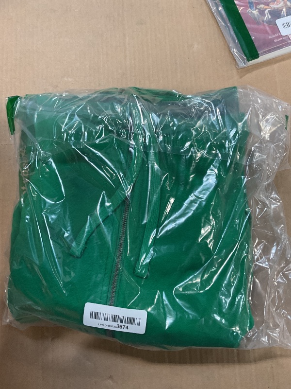 Photo 1 of *HOODIE ONLY* Amazon Essentials Men's Long-Sleeve French Terry Full-Zip Hoodie (Available in Big & Tall), Green, Large