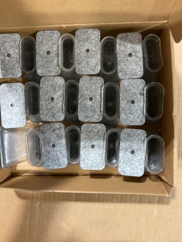 Photo 1 of 24 Pcs Chair Leg Floor Protectors Rectangle, Silicone Felt Furniture Leg Pads Caps Covers for Hardwood Floors, Fit L:1-1/2" to 2", W:3/4" to 1"