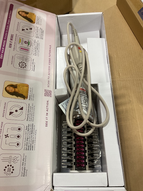 Photo 1 of **FOR PARTS/ NON-FUNCTIONAL*** Shark HT202 SmoothStyle Heated Comb + Blow Dryer Brush, Dual Mode, for All Hair Types, Silk