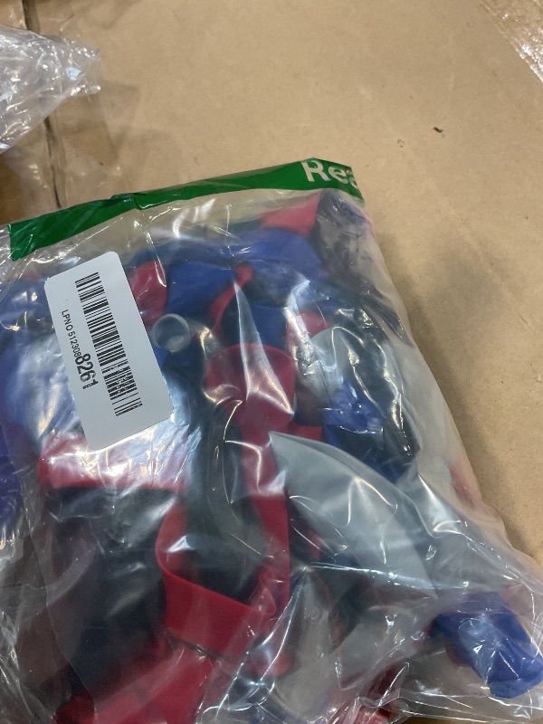 Photo 1 of **PARTIAL SET/ MISSING PIECES** Amandir 153pcs Black Red Blue Balloon Arch Garland Kit, Different Sizes 18 12 10 5 inch Red Blue Sliver Spider Balloons for Boys Spider Theme Birthday Party Decorations