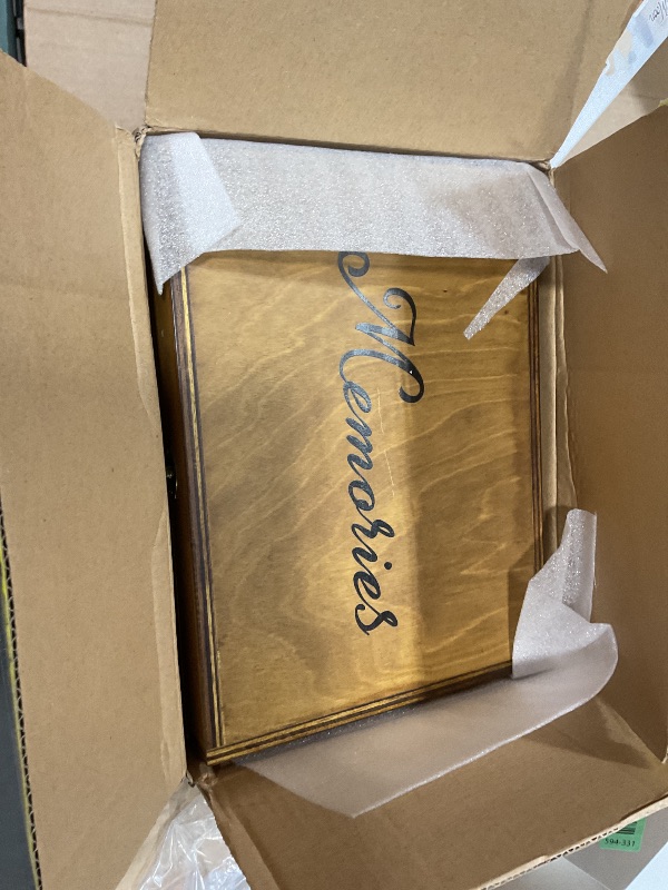 Photo 1 of **FOR PARTS ONLY*** BeeGreeny Large Wooden Memory Box for Keepsakes, Wooden Keepsake Box for Memories, Weddings, Engraved Memory Keepsake Box, Decorative Storage Box