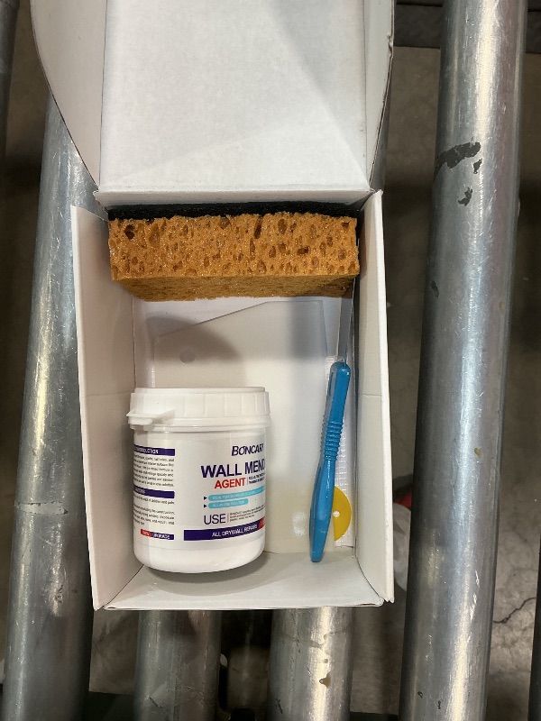 Photo 1 of 17.2oz Drywall Patch Repair Kit - Professional All-in-1 Tool Set (Scrapers/Sanding Sponge/Texture Sponge/Gloves/ ?Aluminum Patches/Putty Knife) for Fast Wall Hole Repair