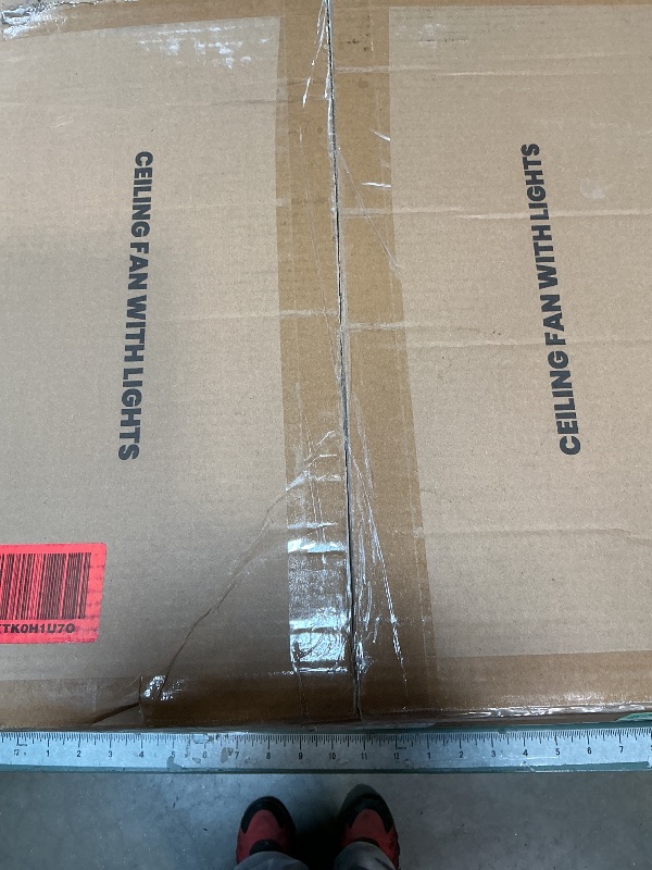 Photo 1 of 18'' Modern Industrial Caged Ceiling Fan with Lights Remote Control,Black Fandelier Bladeless Ceiling Fan with Lights,Small Enclosed Low Profile Fan for Bedroom,Kitchen,6 Speed,Timing