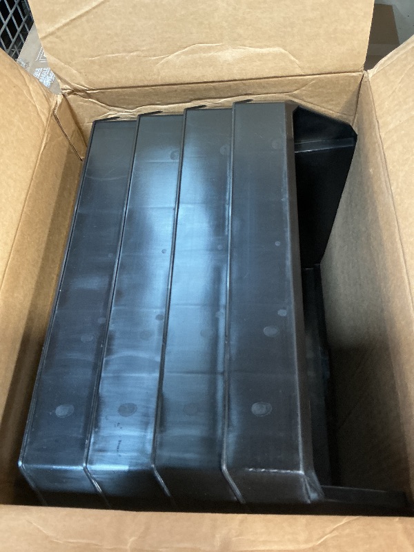 Photo 1 of ReadySpace Extra Large Plastic Storage Bins, Stackable Organizer Containers for Closet Pantry Shelf Garage and Office Organization, Black, 4 Pack