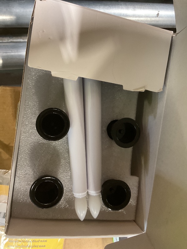 Photo 1 of PChero LED Taper Candles with Remote Timers, 6 Pack Flameless Battery Operated Flickering Window Candles with Candlestick Holders for Thanksgiving Christmas Home Decorations