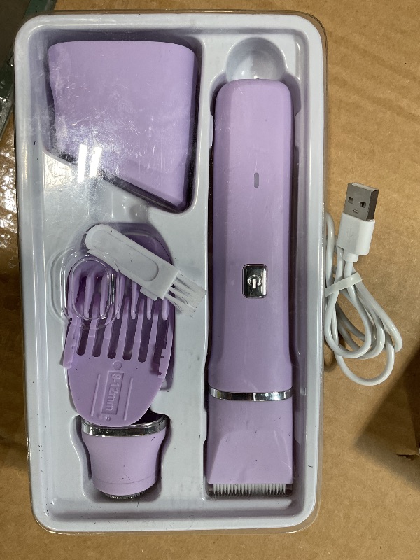 Photo 1 of **MISSING PIECES** Risina Bikini Trimmer for Women - Wet/Dry Womens Electric Shaver for Legs, Replaceable Body Hair Blade Heads&Hair Remover for Face Head, No Nick, No Cut, No Razor Burn, Purple