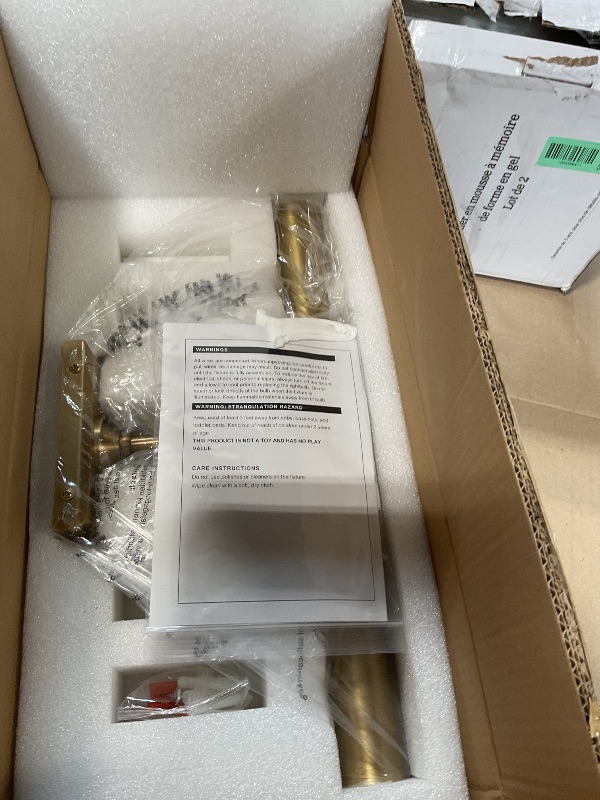 Photo 1 of 18" Picture Lights for Wall Brass Picture Lights Hardwired Gold Dimmable Gallery Art Light, Rotatable 270° Wall Light for Pictures Art Deco Linear Lights for Library, Museum, 2 Bulbs Included