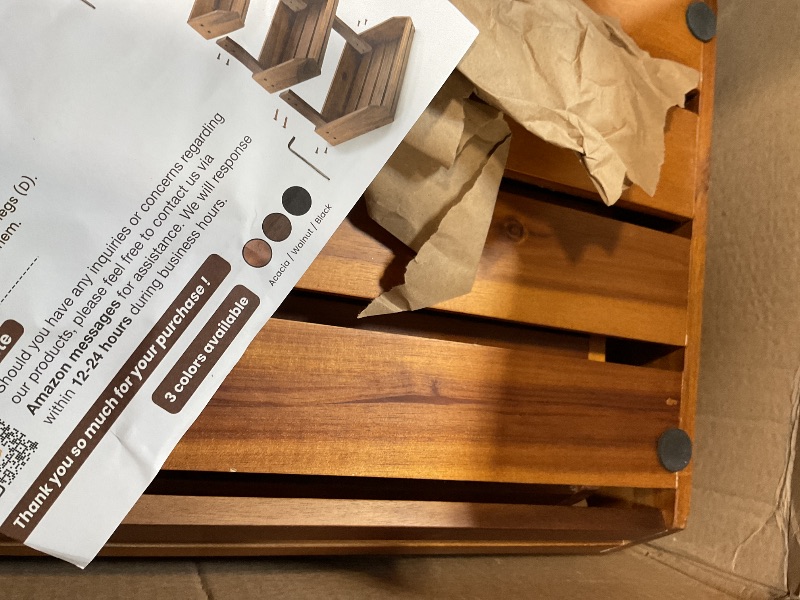 Photo 1 of **FOR PARTS ONLY / MISSING ASSEMBLY PIECES** HOLANA Acacia 3 Tier Fruit Basket for Counter – Wooden Fruit Bowl for Kitchen Counter Organizer & Produce Storage Wooden Basket, Snack Organizer for Countertop, Kitchen Counter Storage (Acacia)